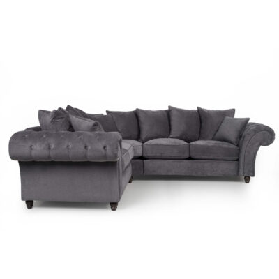 Huntley Fabric Corner Sofa Grey - Image 2