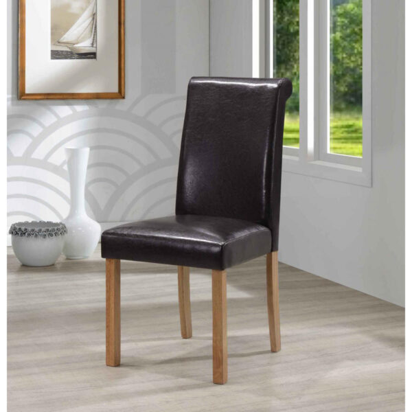 Jasper PU Solid Rubberwood Chair
