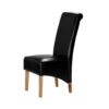 Kelsey Bonded Leather Chair Solid Oak Leg Black (2s)