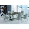 Langa Fabric Dining Chair with Stainless Steel Legs