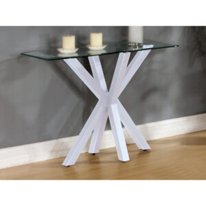 Langley Gloss Console Table White