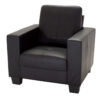 Lena Bonded Leather & PVC 1 Seater Black