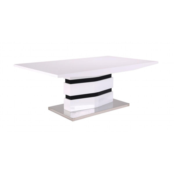 Leona High Gloss Coffee Table White & Black