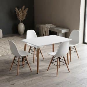Lilly Rectangle White Dining Table