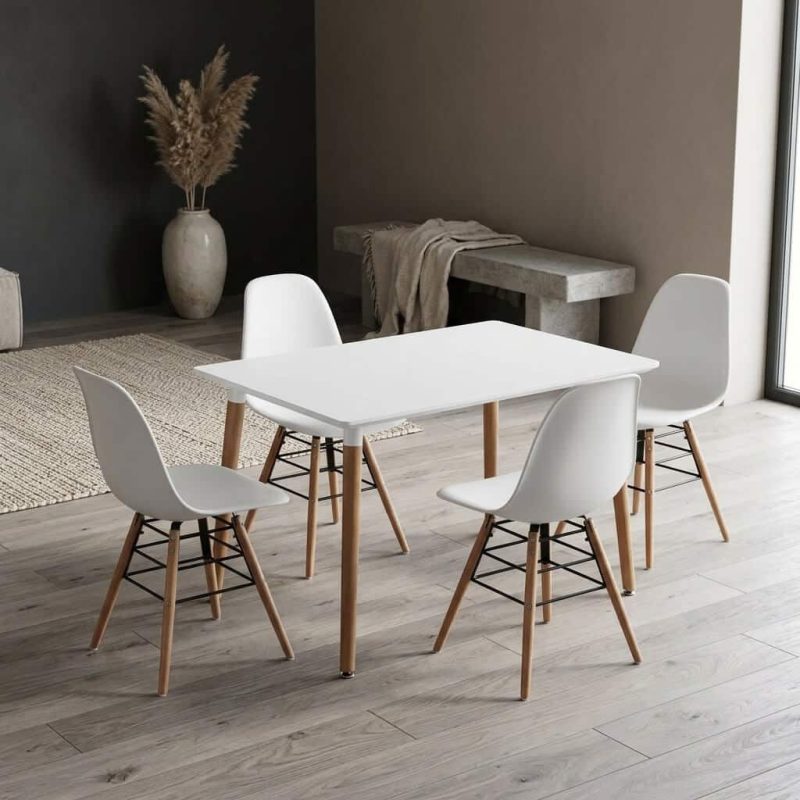 Lilly Rectangle White Dining Table
