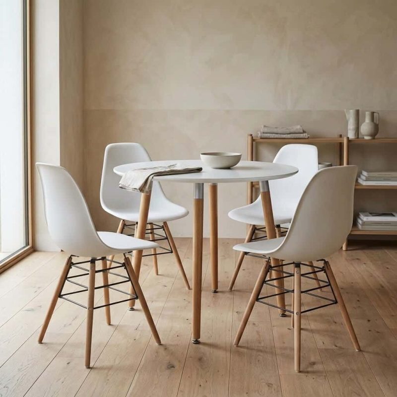 Lilly Round White Dining Table