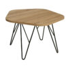 Lugano Coffee Table Natural with Black Metal Legs