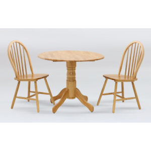 Madison Drop Leaf Dining Set with 2 Chairs Natural