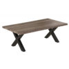 Manhattan Coffee Table Natural with Black Metal Legs