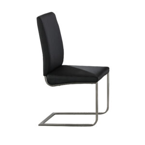 Maxwell PU Chairs Stainless Steel & Black
