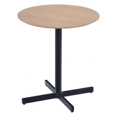 Mayfield Coffee Table Pair Oak Veneer & Black Metal Legs - Image 2