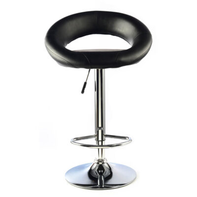 Murry Bar Stool PU Chrome & Black (2s)
