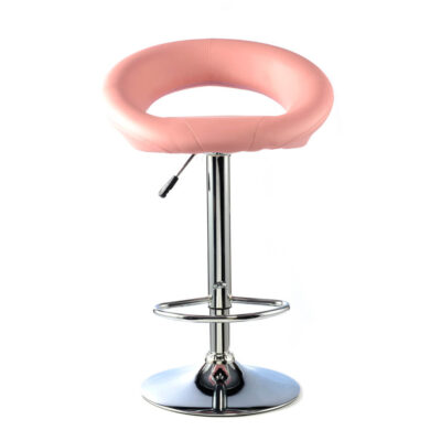 Murry Bar Stool PU Chrome & Pink (2s)