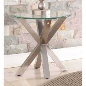 Nelson Lamp Table with Brushed Stainless Steel