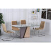 Olivia PU Chairs Chrome & Brown