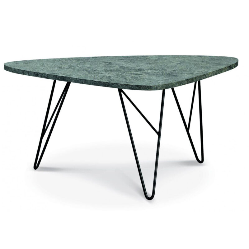 Ontario Coffee Table Stone with Black Metal Legs Heartlands Furniture