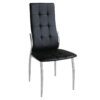 Oyster PU Chairs Black & Chrome