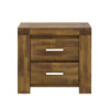 Parkfield Solid Acacia Bedside Table 2 Drawer