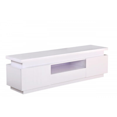 Polaris LED High Gloss TV Cabinet White - Image 2