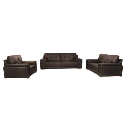Ranee Bonded Leather & PU 3 Seater Brown