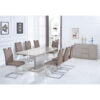 Rembrock PU Chairs Chrome & Taupe (2s)