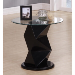 Rowley Black High Gloss Lamp Table