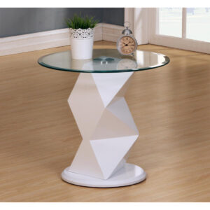 Rowley White High Gloss Lamp Table