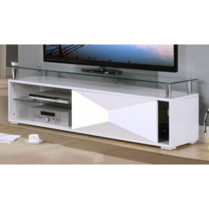 Rowley White High Gloss TV Cabinet