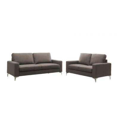 Sally Fabric 2 Seater Sofa Grey - Image 2