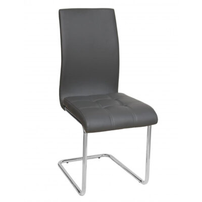 Samurai PU Chairs Chrome & Grey (4s)