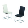 Union PU Dining Chair White & Chrome (2s)