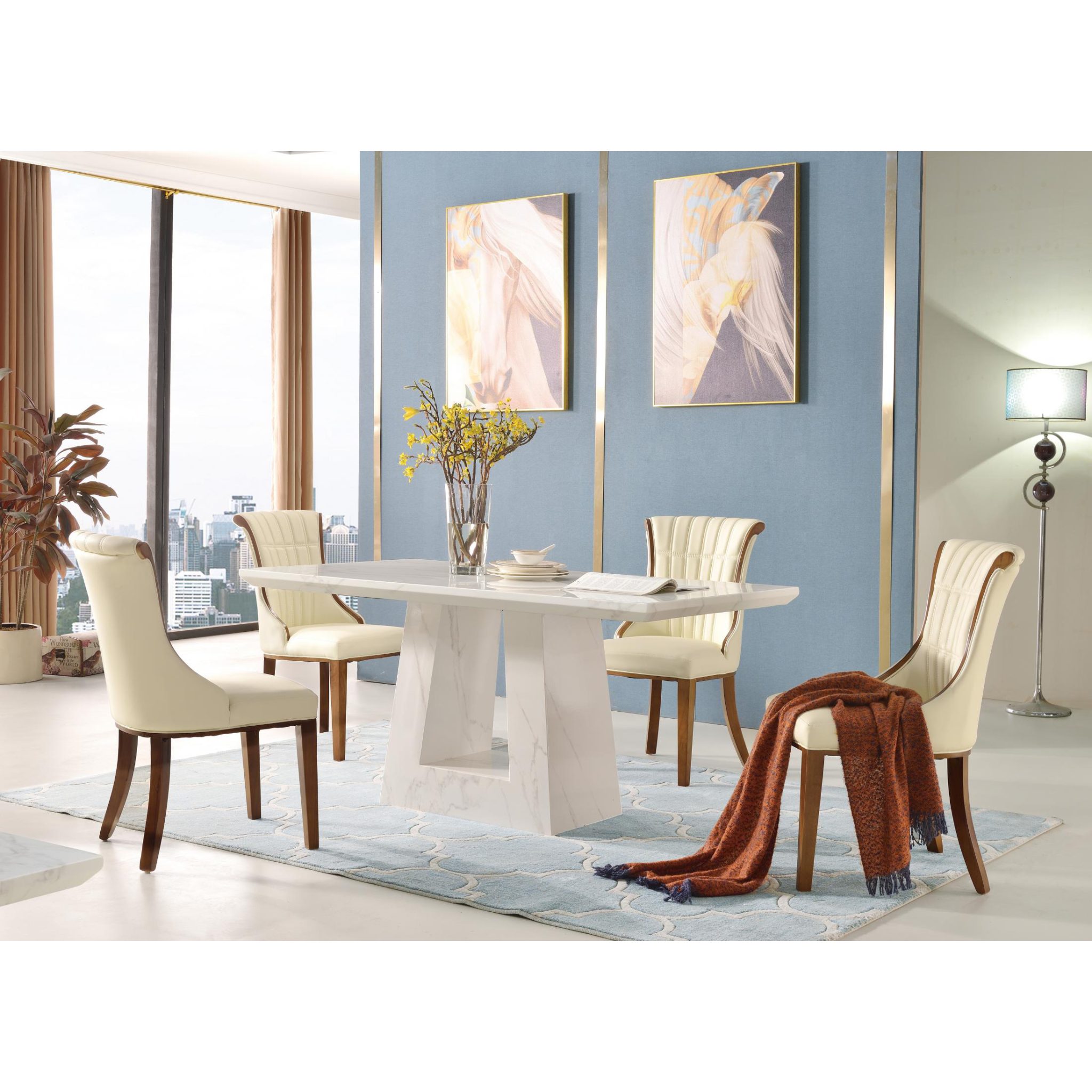 Urban deco marble discount dining table