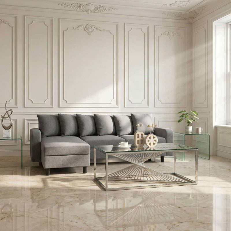 Civic Chase Sofa Fabric Grey