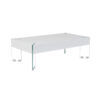 Waverly High Gloss Coffee Table White with Glass legs