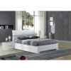 Widney White High Gloss Bed King Size with 4 Drawers