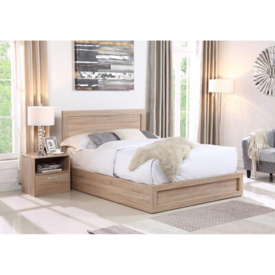 Yewtree Storage Double Bed Oak - Image 3