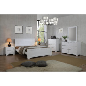 Zircon 4 Foot Bed White