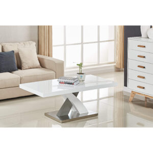 Zurich Coffee Table High Gloss White & Grey