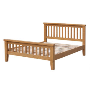 Acorn Solid Oak Bed High Footend King Size