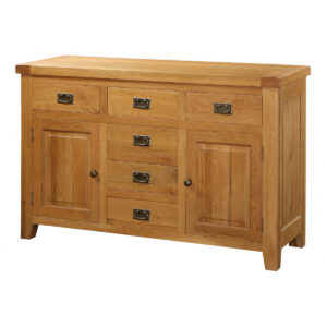 Acorn Solid Oak Sideboard Large 2 Doors & 6 Drawers