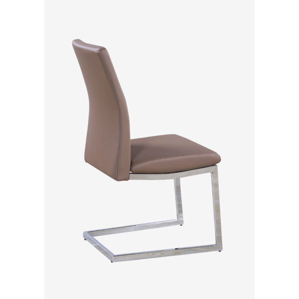 Azore PU Chairs Chrome & Cappuccino (2s)