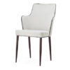 Capri PU Chairs White with Black Edge (2s)