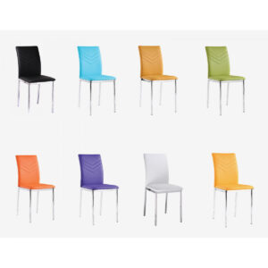 Carina PU Chairs Chrome & Yellow (4s)