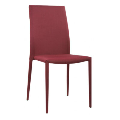 Chatham Fabric Chair Red with Red Metal Legs