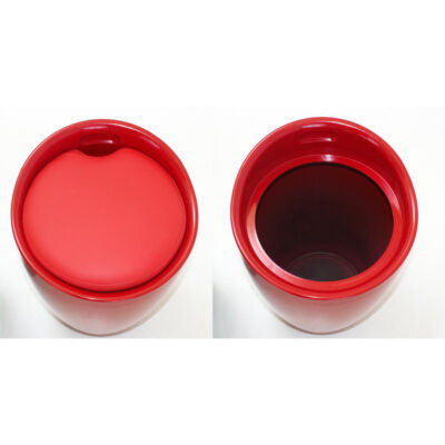 Dawson Red High Gloss Stool with Storage - Image 2