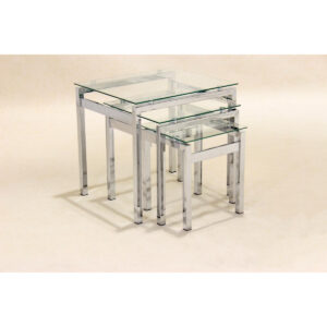 Epsom Nest of Tables Chrome/Glass JOA261