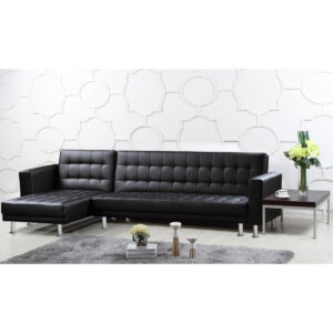 Hawthorn Corner Multi Functional Sofa Bed PU & PVC Black