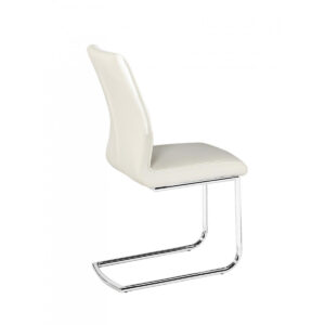 Honora PU Chairs Chrome & White (2s)
