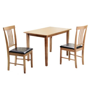 Massa Small Dining Set with 2 Chairs Oak
