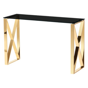 Ningbo Gold Black Glass Console Table